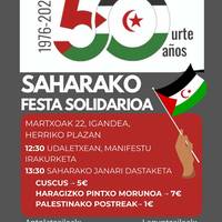 Sahararen aldeko festa solidarioa