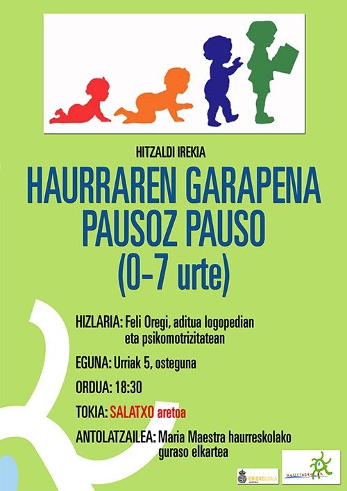 Haurraren garapenari buruzko hitzaldia antolatu du Haurreskolak