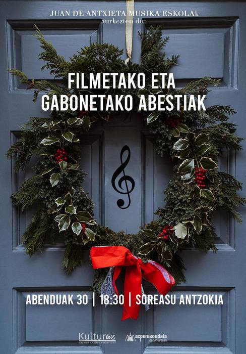 Musika eskolaren kontzertua: filmetako eta Gabonetako kantuak