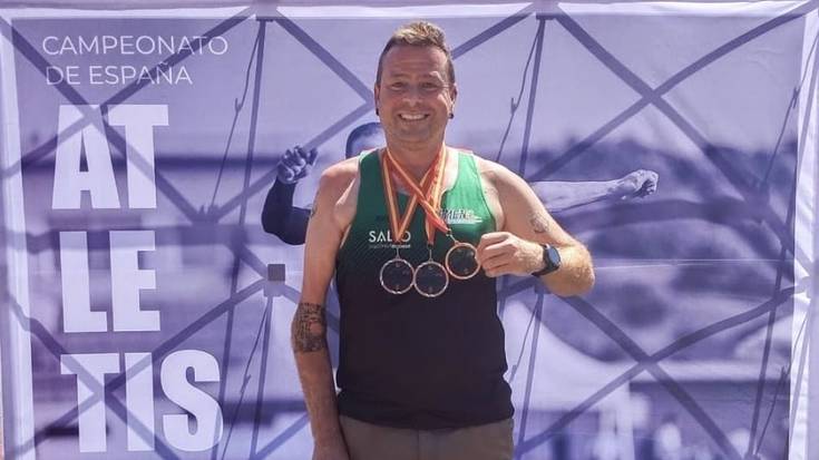 Alberto Rebollok brontzezko hiru domina lortu ditu Egokitutako Espainiako Atletismo Txapelketa Absolutuan