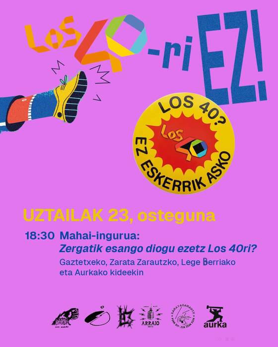 Mahai-ingurua: 'Zergatik esango diogu ezetz Los40ri?'