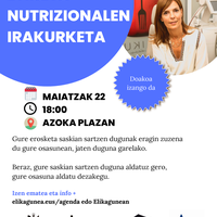 Hitzaldia: 'Etiketa nutrizionalen irakurketa'