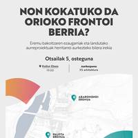 Bilera: Orioko frontoi berriaren kokaleku posibleen aurkezpena