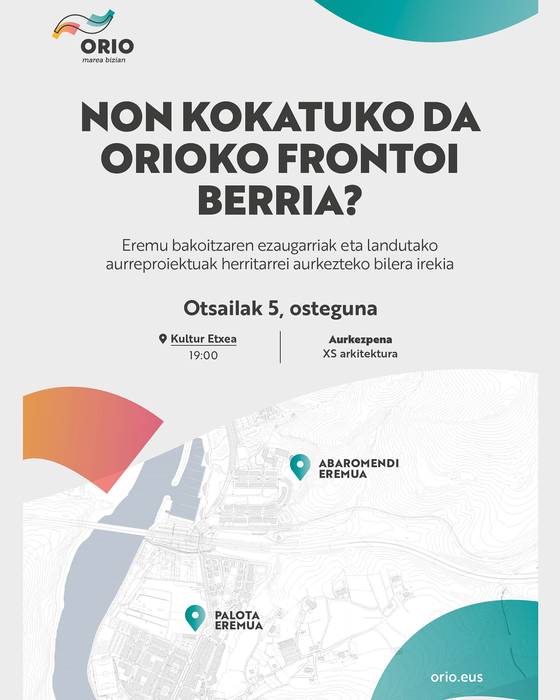 Bilera: Orioko frontoi berriaren kokaleku posibleen aurkezpena