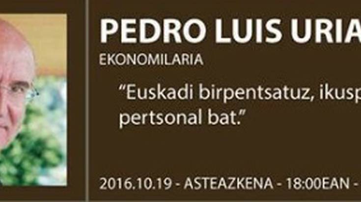 Pedro Luis Uriartek hitzaldia emango du gaur, Elkargunean