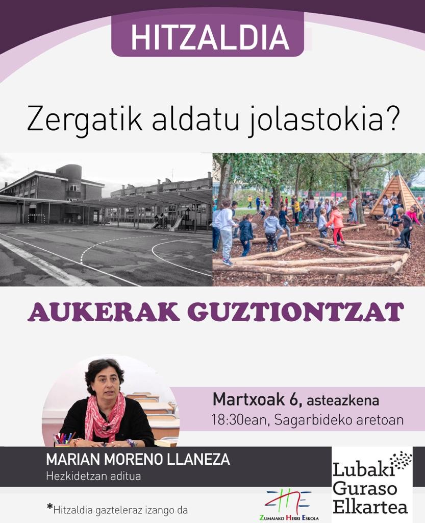 Hitzaldia: Zergatik aldatu gure jolastokia? Aukerak guztiontzat