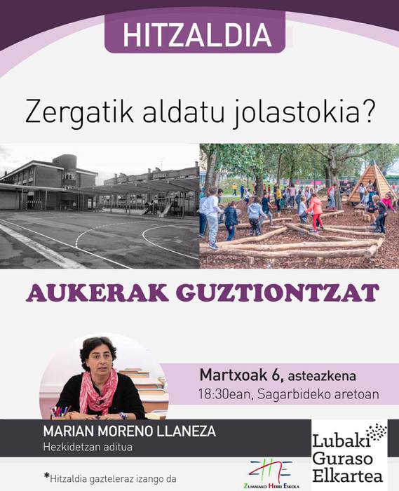 Hitzaldia: Zergatik aldatu gure jolastokia? Aukerak guztiontzat