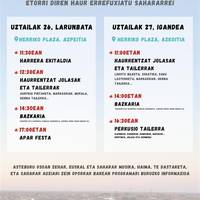 Haur sahararrei harrera ekitaldia
