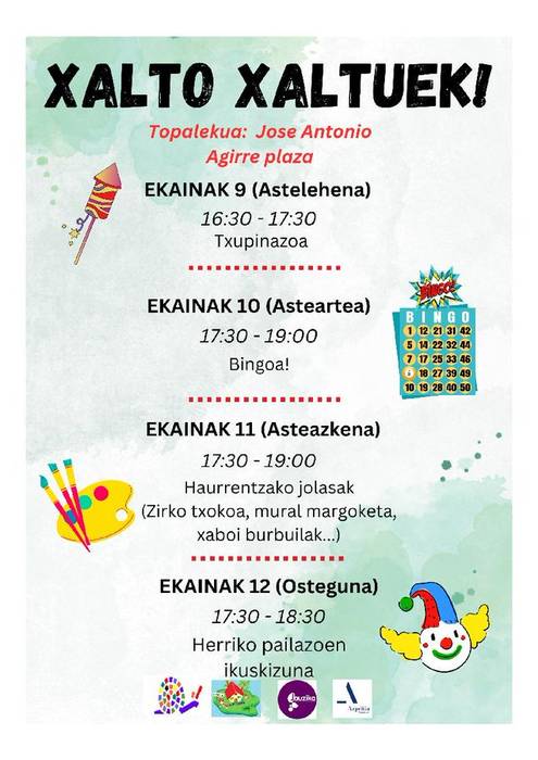Xalto xaltuek: haurrentzako jolasak