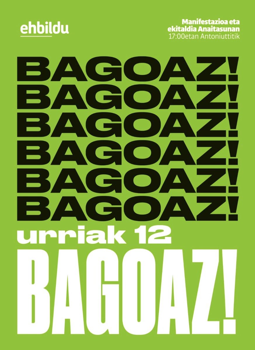 Urriaren 12an manifestazioa Iruñean (autobuserako izen ematea Inpernupen)