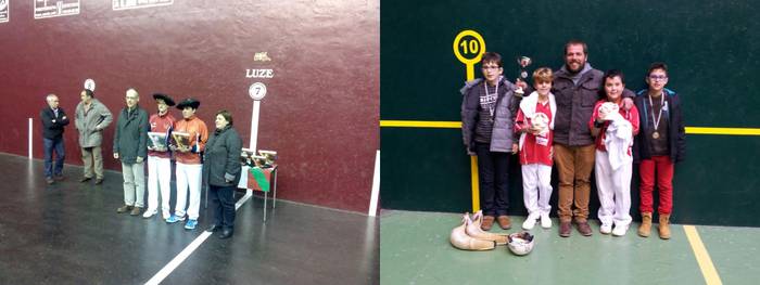 Zumaiako pilotari gazteek txapelak irabazi dituzte asteburu honetan, Mutrikun eta Miarritzen