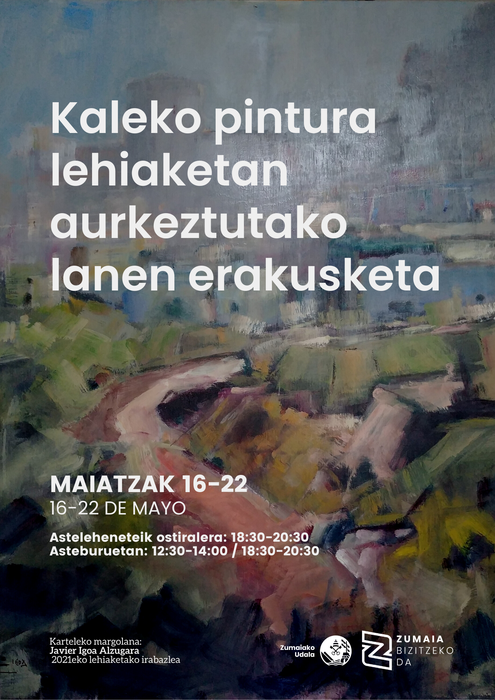 Kaleko pintura lehiaketako lanen erakusketa
