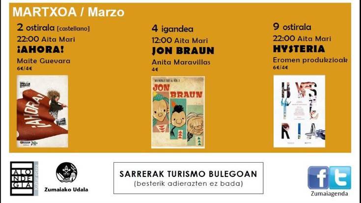 Martxoko antzerki saioetarako sarrerak salgai daude dagoeneko