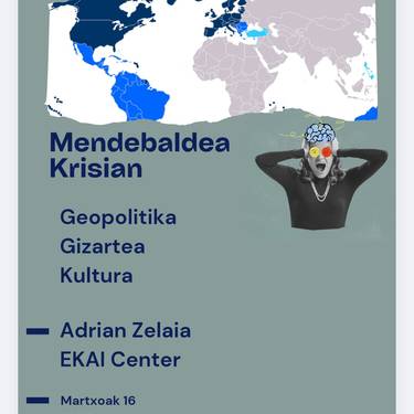 Hitzaldia: 'Mendebaldea krisian. Geopolitika, gizartea, kultura'