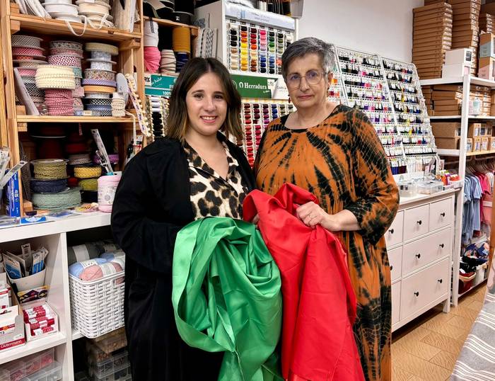 Zarauzko banderen atzeko lana