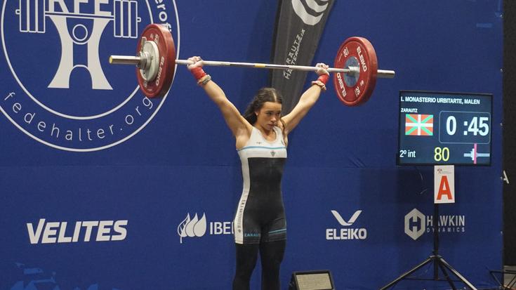 Maila handia ari dira erakusten halterofilo gazteak Espainiako Txapelketan