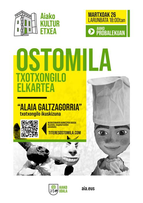 'Alaia galtzagorria', Ostomila txotxongilo elkartearen eskutik