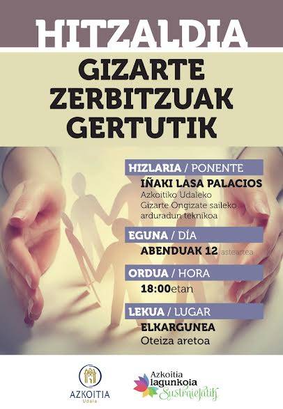 'Gizarte Zerbitzuak gertutik!' hitzaldia