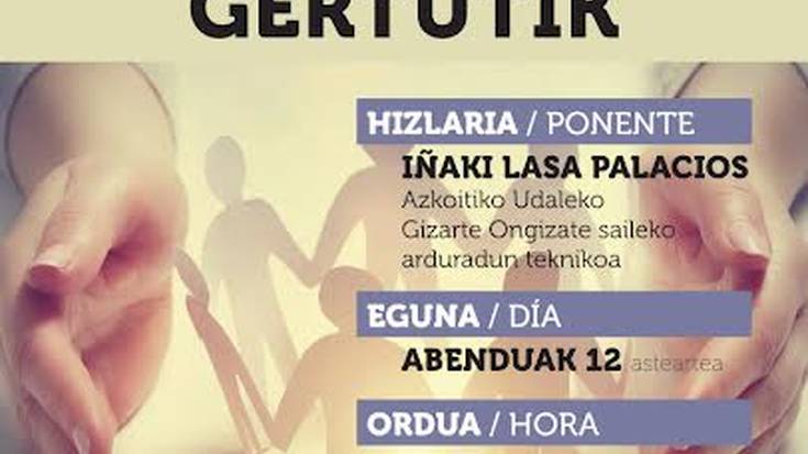 'Gizarte Zerbitzuak gertutik!' hitzaldia