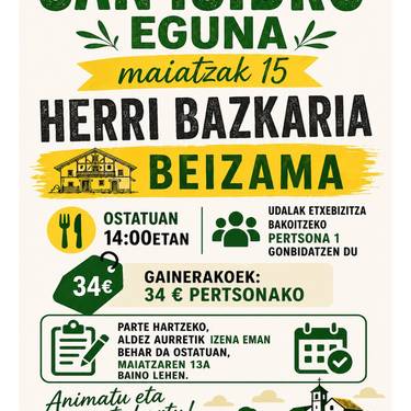San Isidro eguneko herri bazkaria