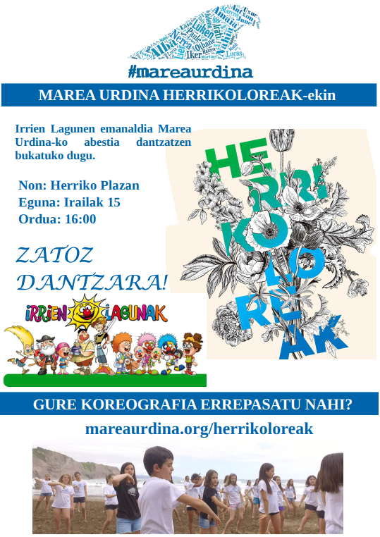 Marea Urdina ere Herrikolorea izango da