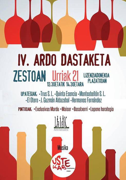 IV. Ardo Dastaketa Eguna izango da hilaren 21ean, Zestoan