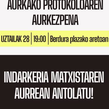 Indarkeria matxistaren kontrako protokoloaren aurkezpena