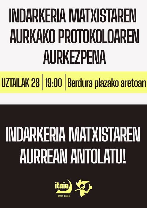 Indarkeria matxistaren kontrako protokoloaren aurkezpena