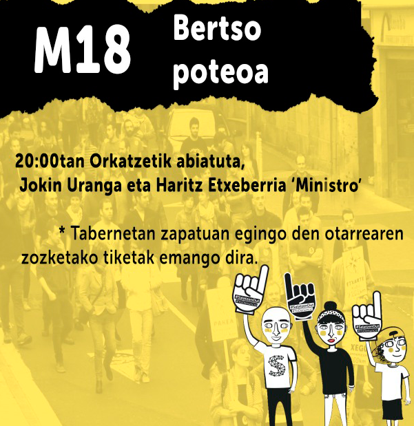Bertso poteoa egingo dute gaur Azpeitian, Salatzen Dut Hilabetearen barruan