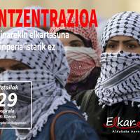 Elkarretaratzea: 'Palestinarekin elkartasuna. Gerra inperialistarik ez'