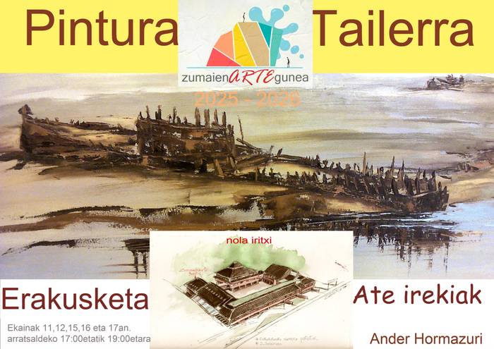 Zumaienarte guneko pintura tailerreko erakusketa