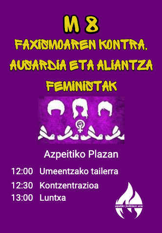 M8: Azpeitiko Feministen Sarearen ekintzak