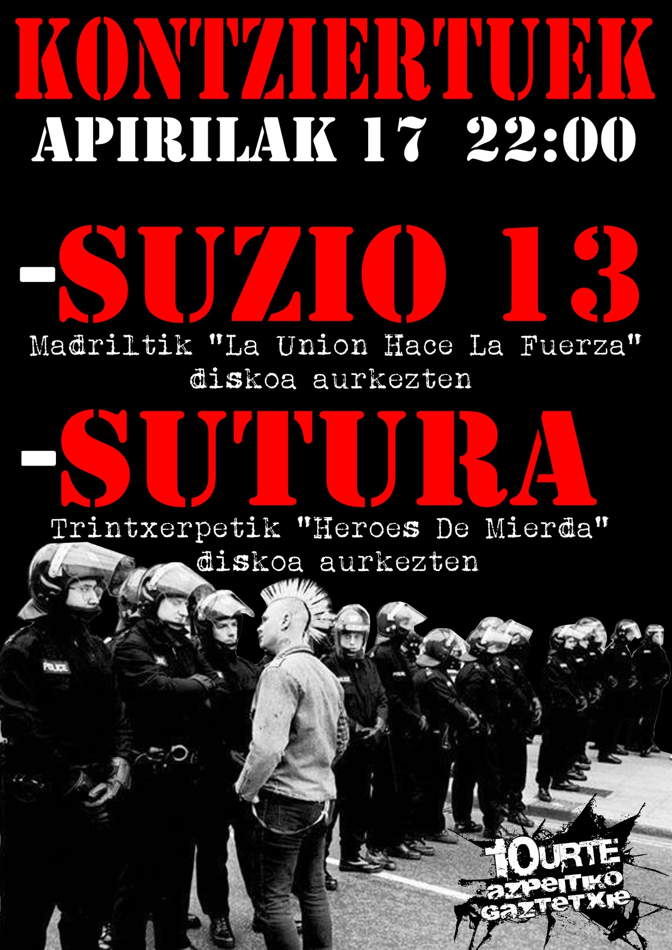 Ostiral honetan, kontzertuak Gaztetxean