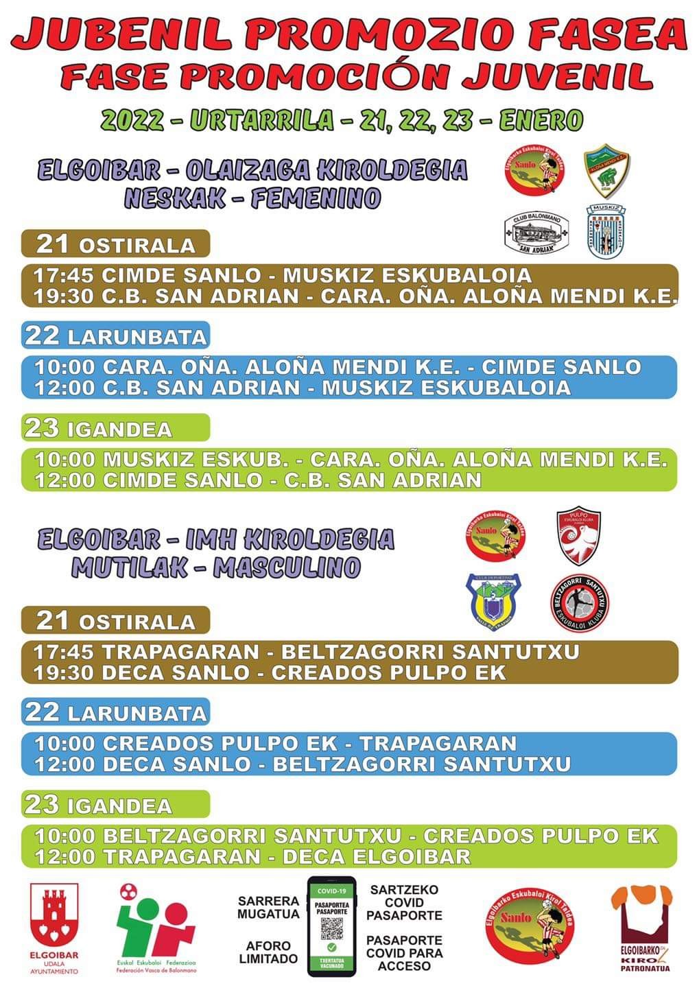 Creados Pulpo jubenil taldeak Euskal Ligan aritzeko fasea jokatuko du