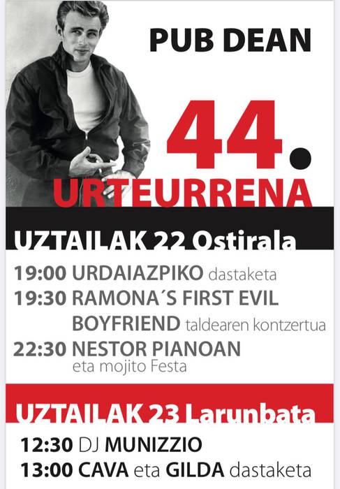 Dean tabernaren 44. urteurrena