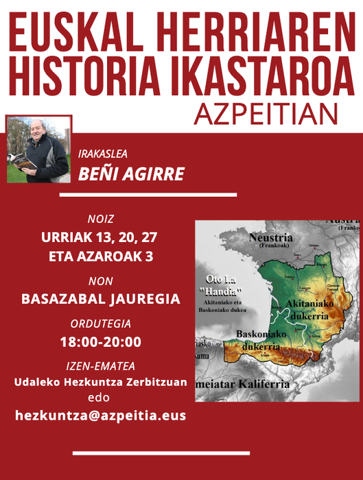 Ikastaroa: 'Euskal Herriaren historia'