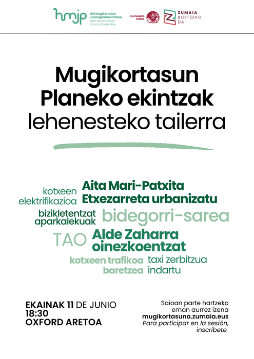 Mugikortasun planeko ekintzak lehenesteko tailerra