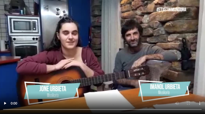 Jone eta Imanol Urbieta, Amaia San Vicente eta Xabier Etxaniz izango dira gaur, besteak beste, #EtxetikMundura egitasmoan