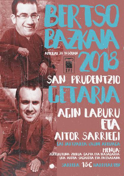 Bertso bazkaria izango da Getariako San Prudentzio auzoan apirilaren 28an