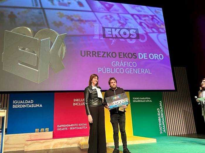 Inhar Mutiozabalen sormenak Urrezko EKOSa jaso du