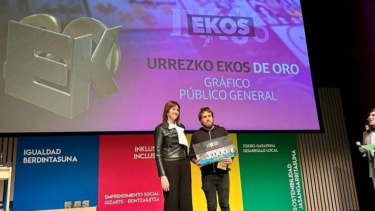 Inhar Mutiozabalen sormenak Urrezko EKOSa jaso du