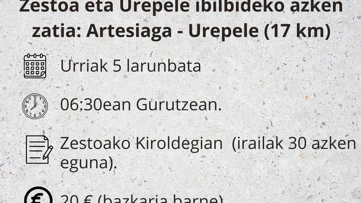 Artesiagatik Urepelera ibilaldia