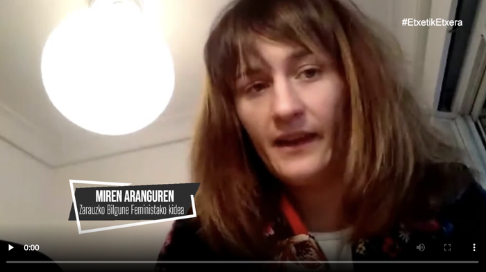 Bilgune Feministako Miren Aranguren eta Ekhiñe Eizagirre, etxetik etxera