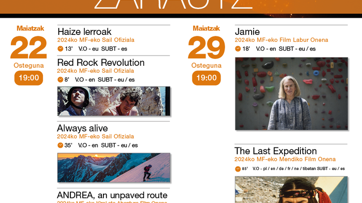 Zinema: Mendi Tour emanaldia