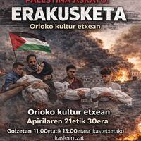 Erakusketa: 'Genozidioa gelditu! Palestina askatu!'