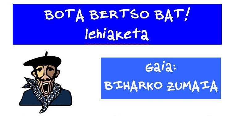 Bota bertso bat biharko Zumaiari