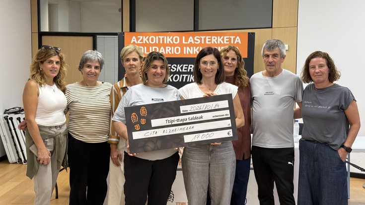 17.000 euro bideratuko ditu Ttipi-Ttapa taldeak alzheimerraren ikerketara
