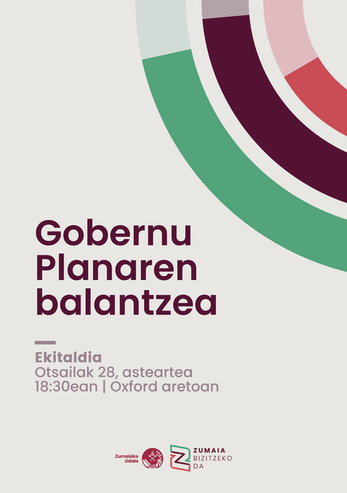 Ekitaldia: Gobernu Planaren balantzea aurkezteko ekitaldia
