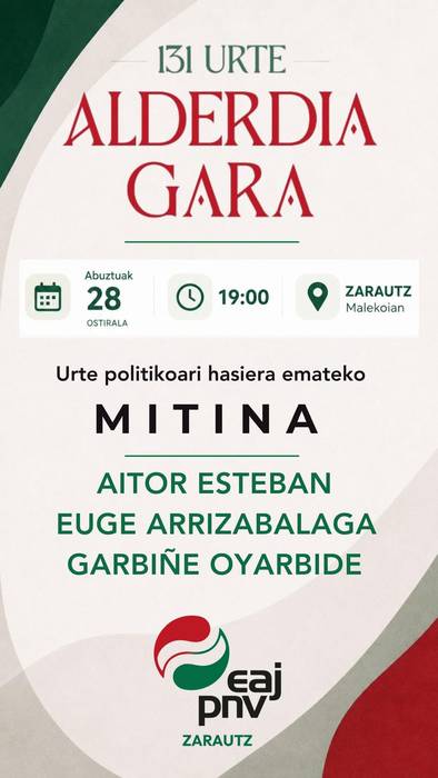 Ekitaldia: EAJren ekitaldi politikoa