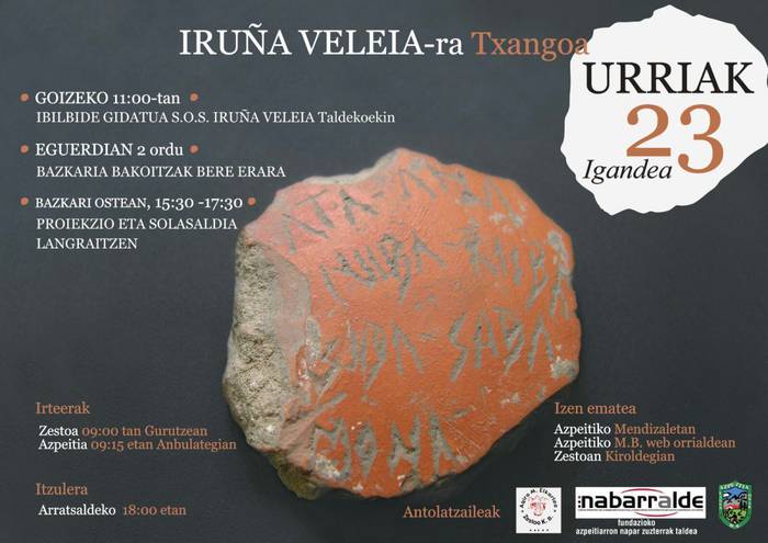 Iruña Veleiara ibilaldia antolatu dute Azpeitiarron Napar Zuzterrakek, Lagun Onakek eta Agiro Mendi Elkarteak